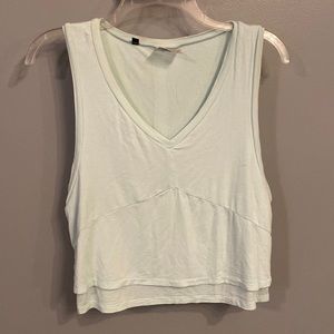 Gymshark teal crop tank top